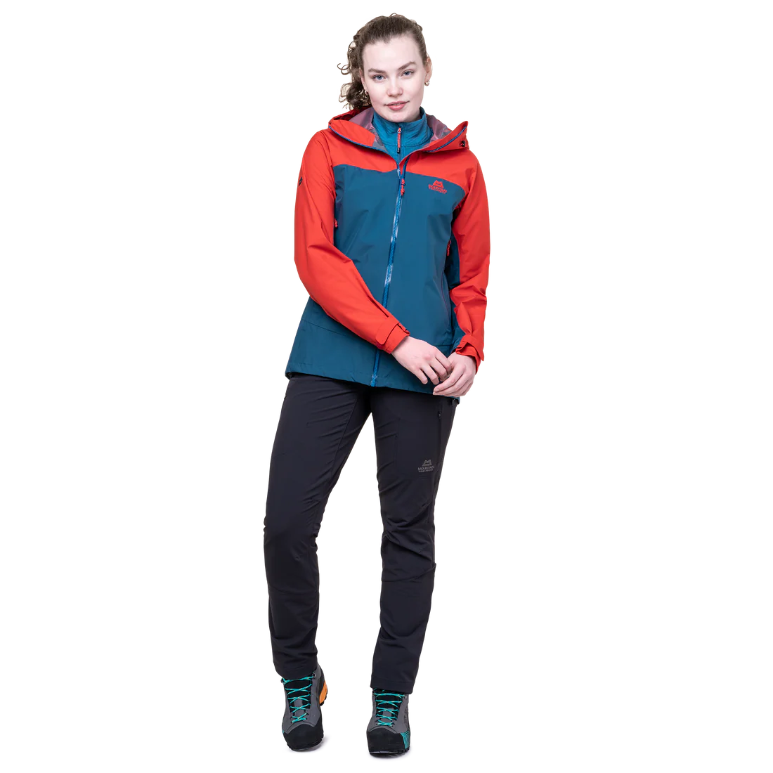 Mountain Equipment Odyssey Women's Jacket in Majolica/Chili - On Model Front Full