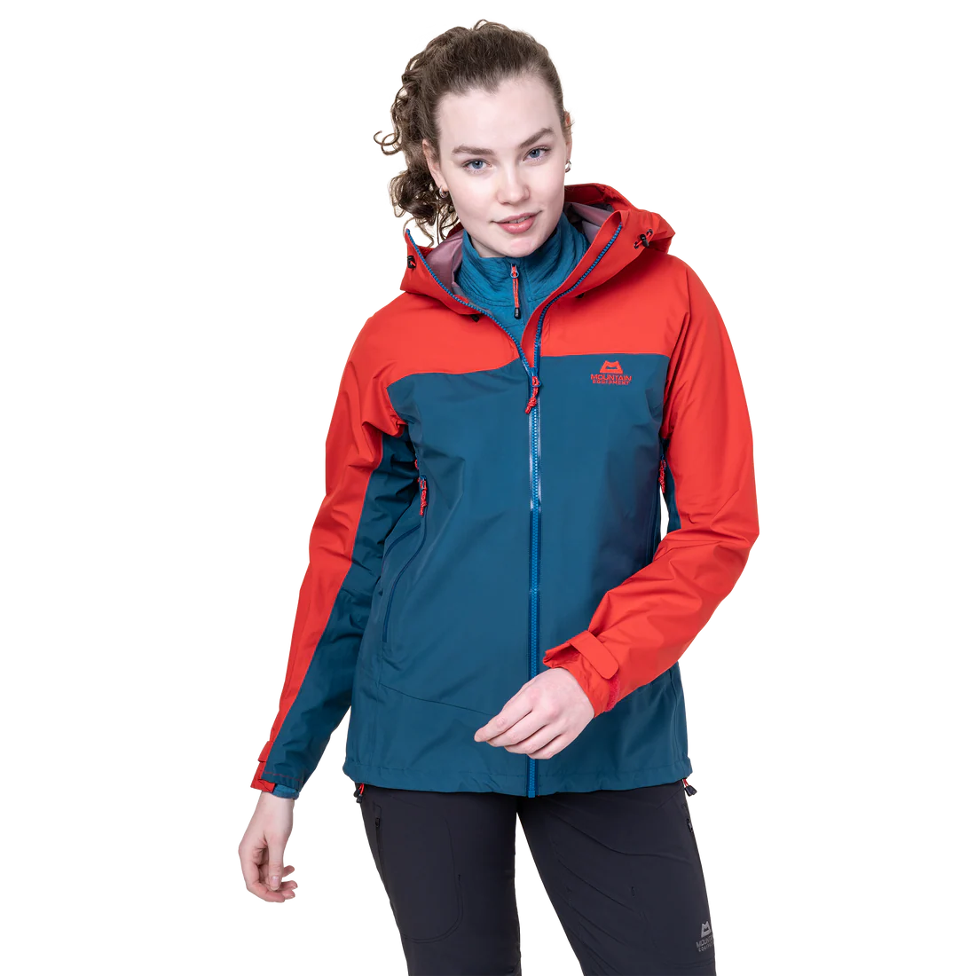 Mountain Equipment Odyssey Women's Jacket in Majolica/Chili - On Model Front