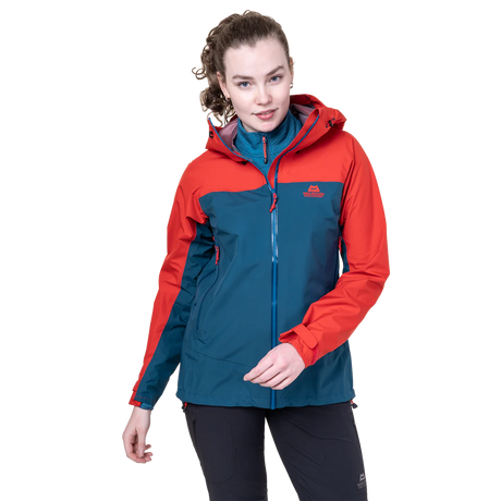 Mountain Equipment Odyssey Women's Jacket in Majolica/Chili - On Model Front