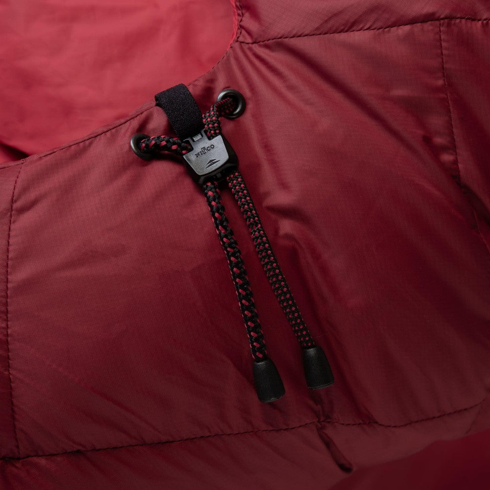 Mountain Equipment Olympus 650 Women's Sleeping Bag in Rhubarb - Side Zip Detail
