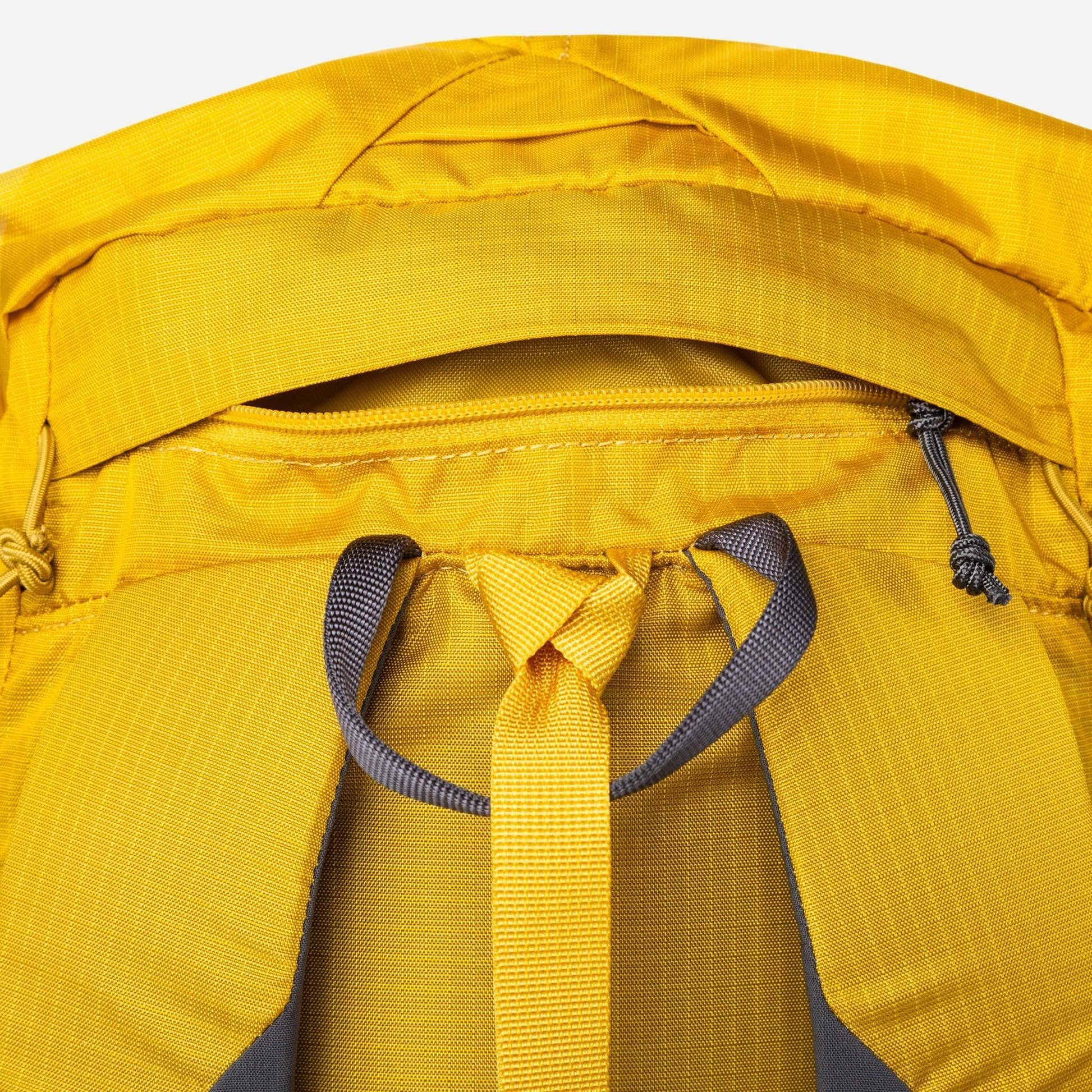Mountain Equipment Orcus 22+ Backpack in Sulphur - Compression Cord Detail