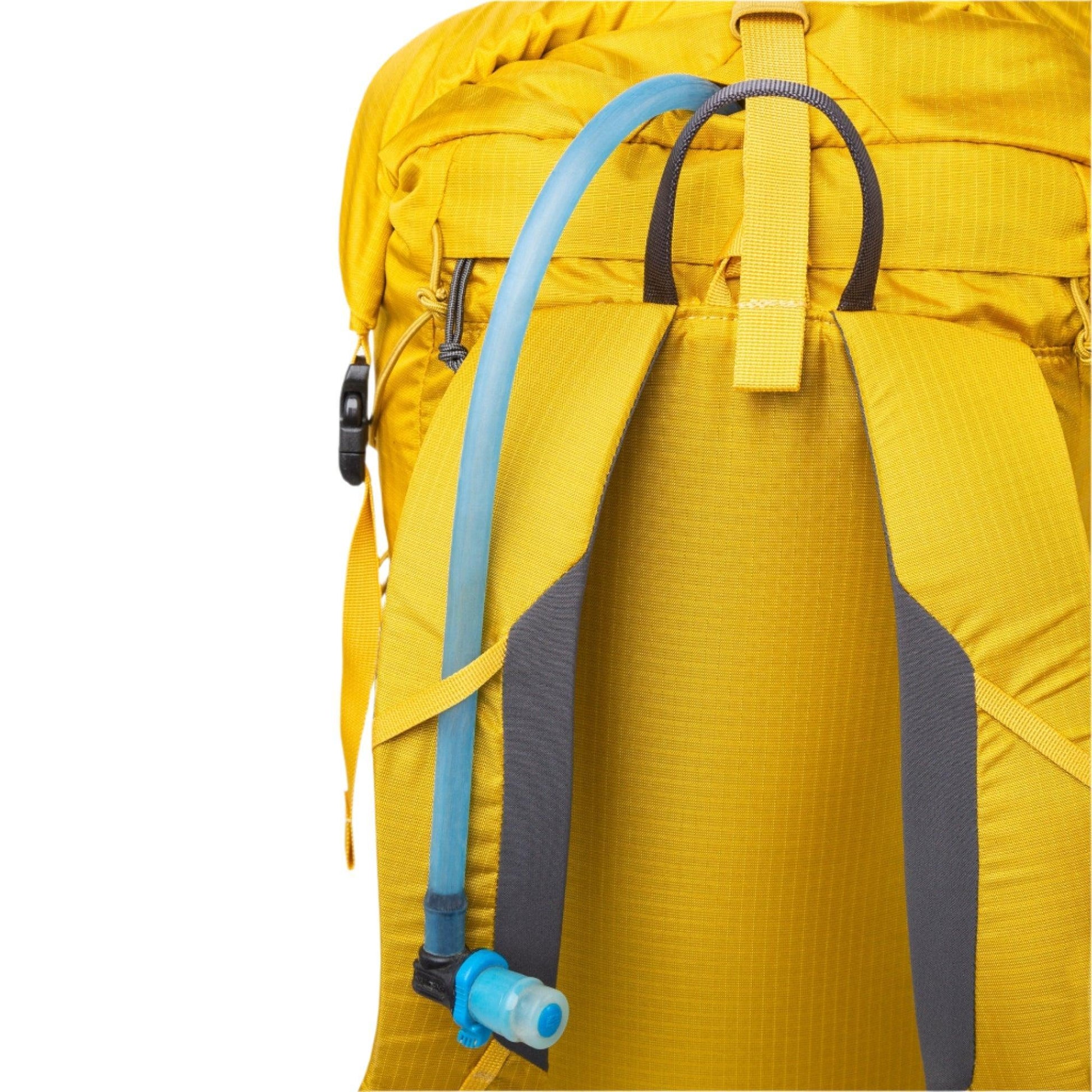 Mountain Equipment Orcus 22+ Backpack in Sulphur - Hydration Detail
