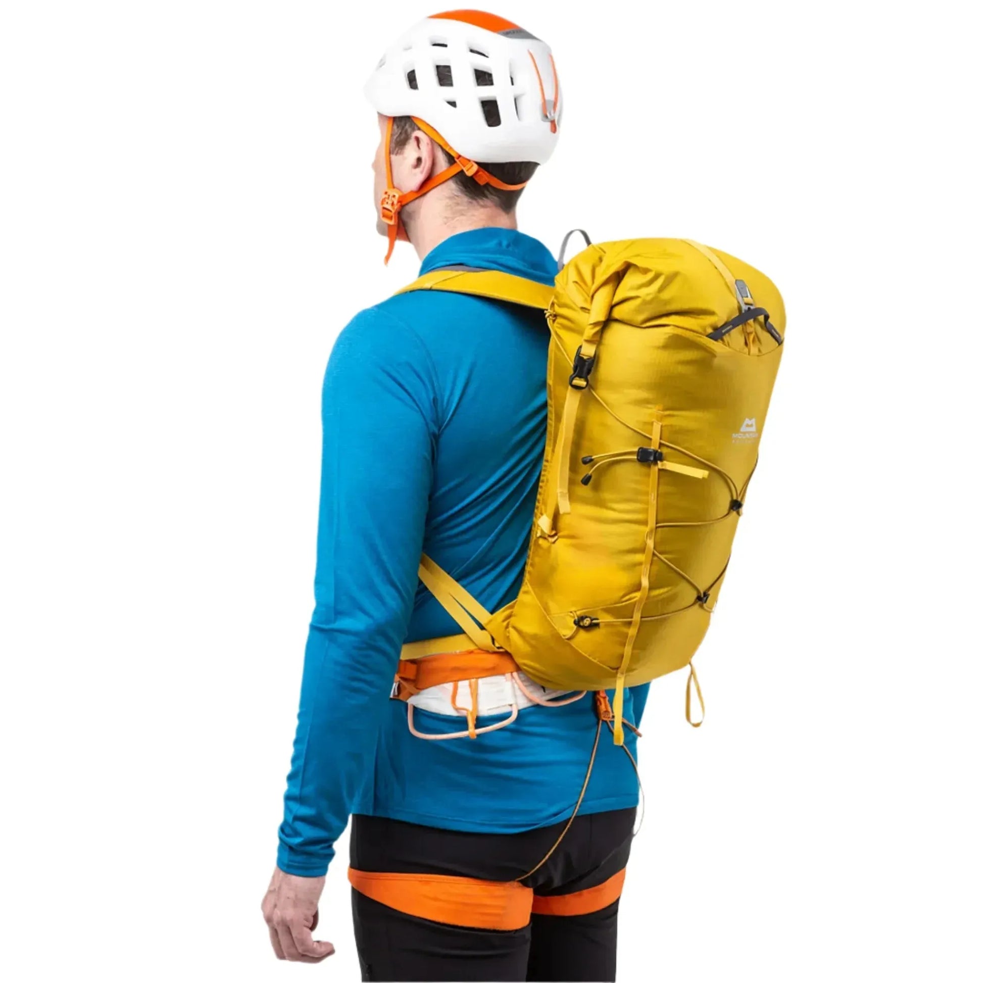 Mountain Equipment Orcus 22+ Backpack in Sulphur - On Model Back