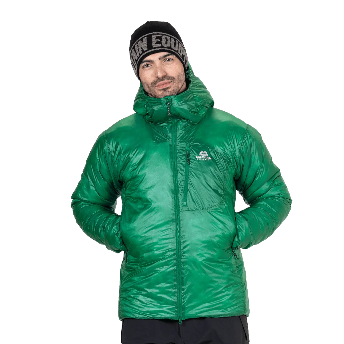 Mountain Equipment Oreus Hooded Men's Jacket in Alpine Green - Front On Model