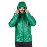 Mountain Equipment Oreus Hooded Men's Jacket in Alpine Green - Hood On Model
