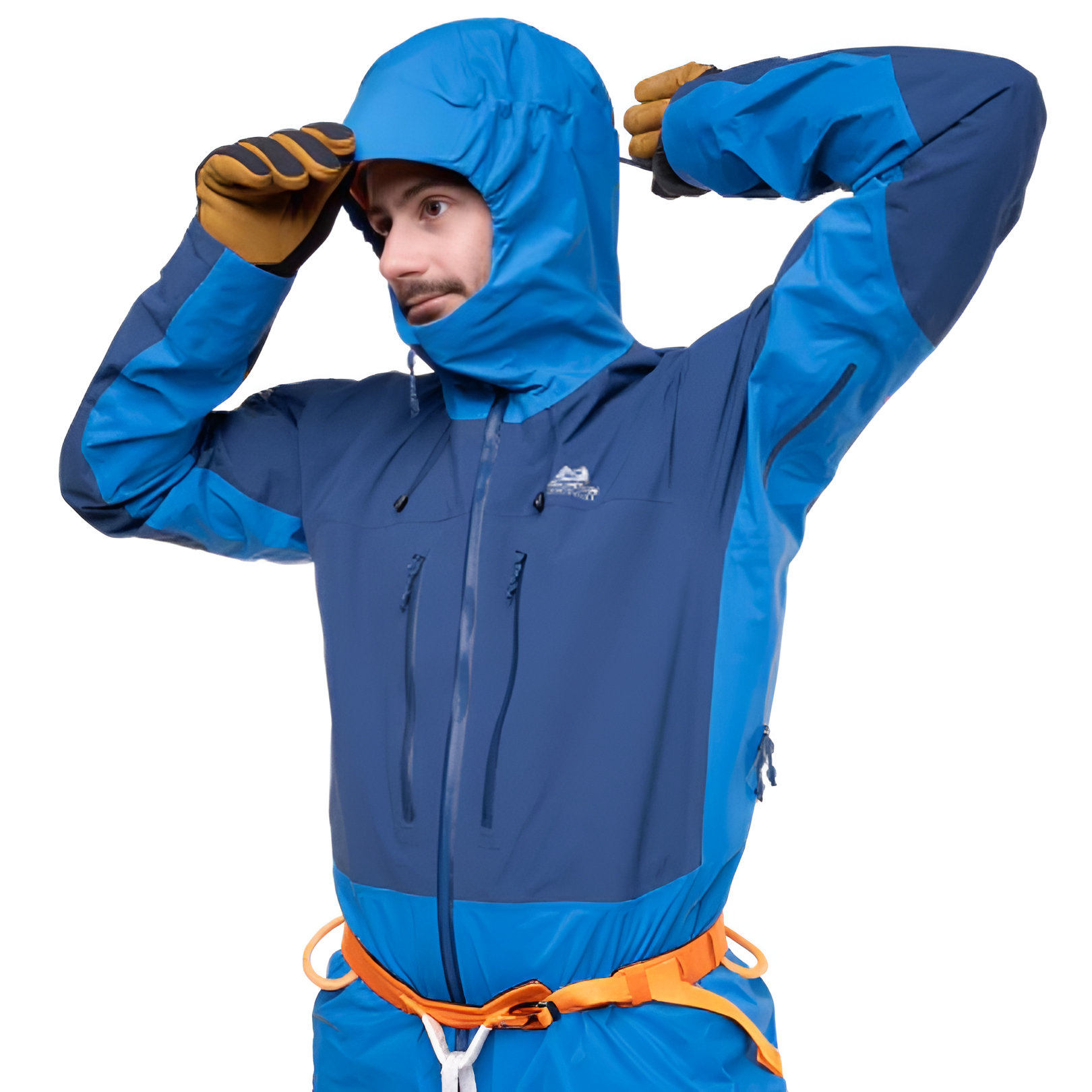 Mountain Equipment Orion Men's Jacket in Atlantic/Admiral - Hood Adjustor