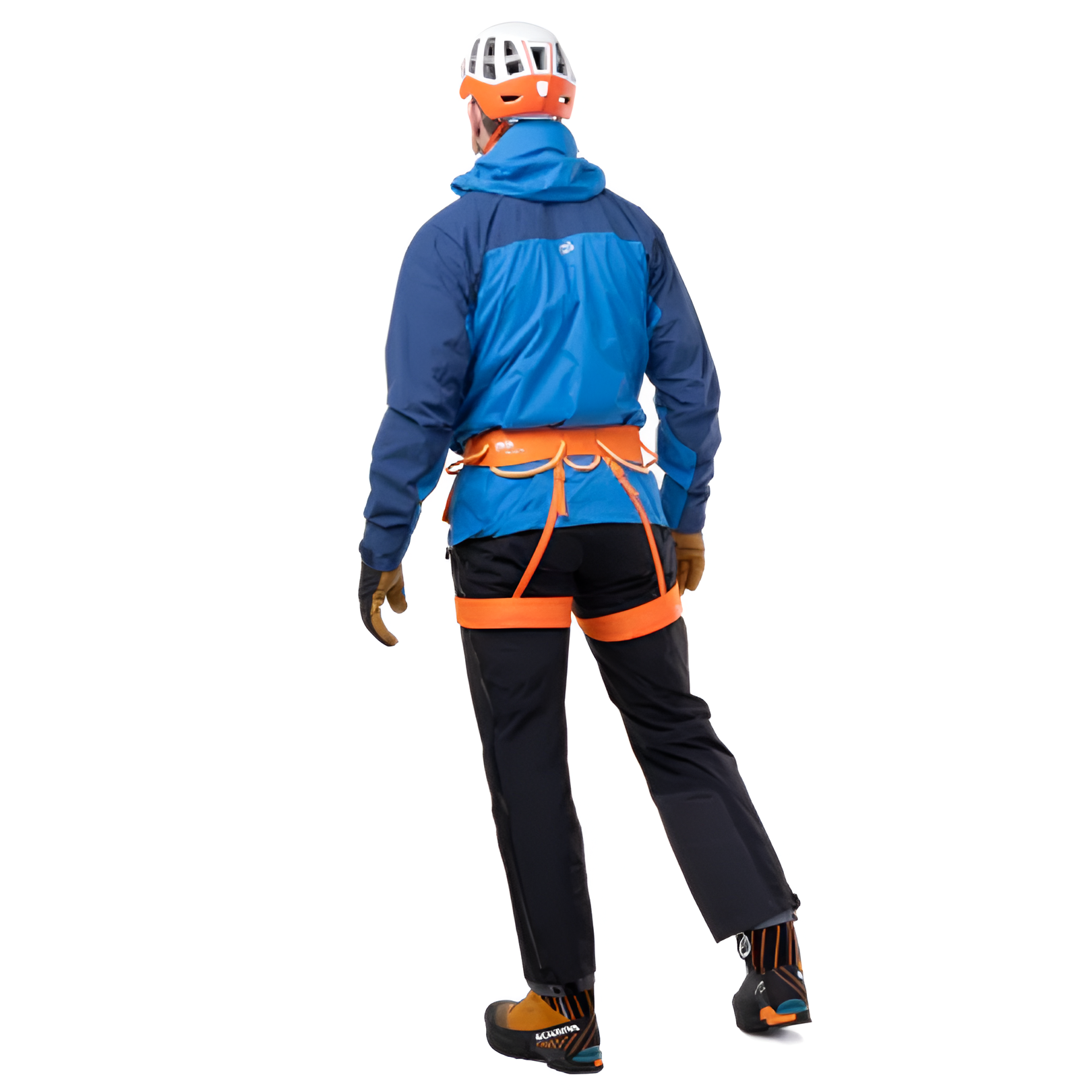 Mountain Equipment Orion Men's Jacket in Atlantic/Admiral - With Harness Front