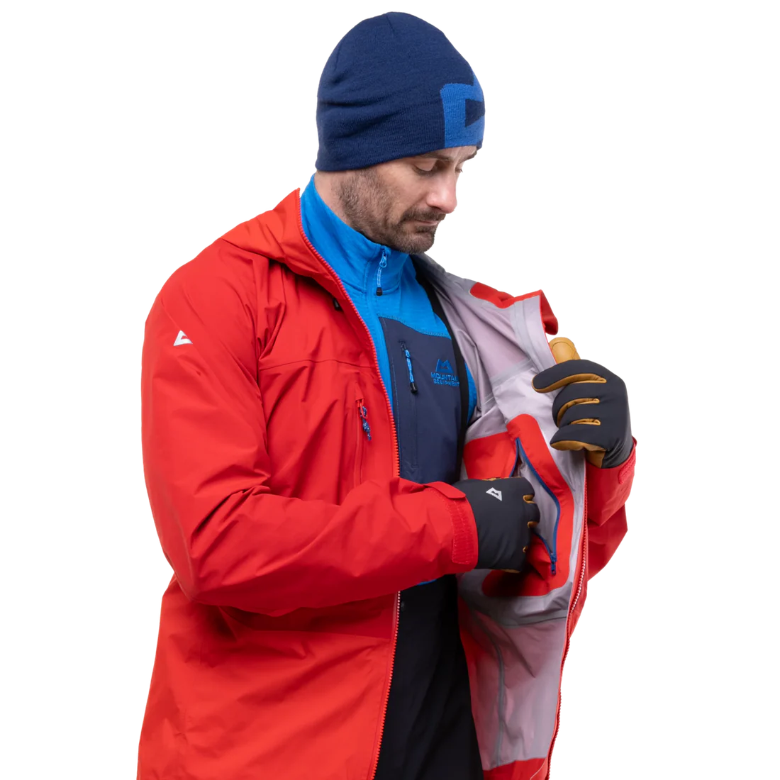 Mountain Equipment Orion Men's Jacket in Chili/Crimson - Inner Pocket