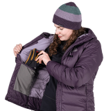 Mountain Equipment Paiyu Women's Jacket in Nightshade - Interior Pocket On Model