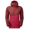 Mountain Equipment Particle Hooded Women's Jacket in Capsicum/Tibetan Red - Front Product Shot
