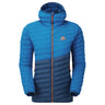Mountain Equipment Particle Hooded Women's Jacket in Majolica/Mykonos - Front Product Shot