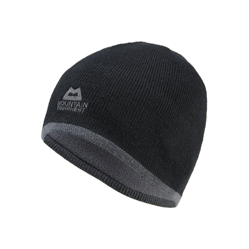 Mountain Equipment Plain Knitted Beanie in Black/Shadow - Front