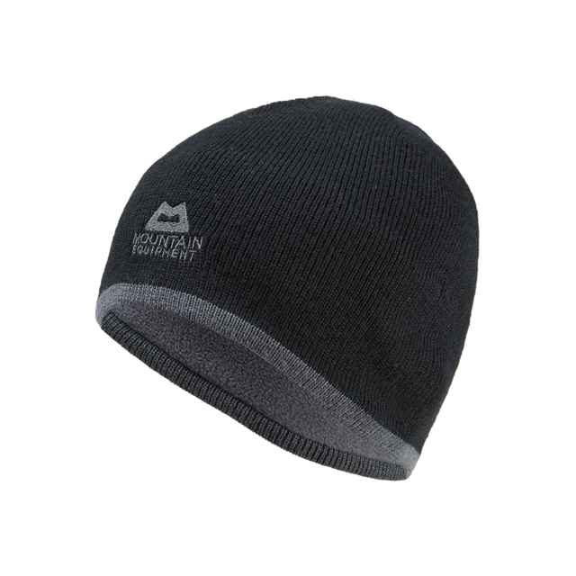 Mountain Equipment Plain Knitted Beanie in Black/Shadow - Front