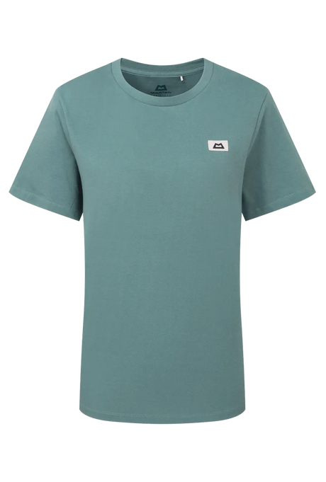 Mountain Equipment Podus Women's Tee in Goblin Blue - Front flat lay