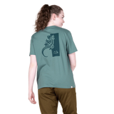 Mountain Equipment Podus Women's Tee in Goblin Blue - Front model view alternate