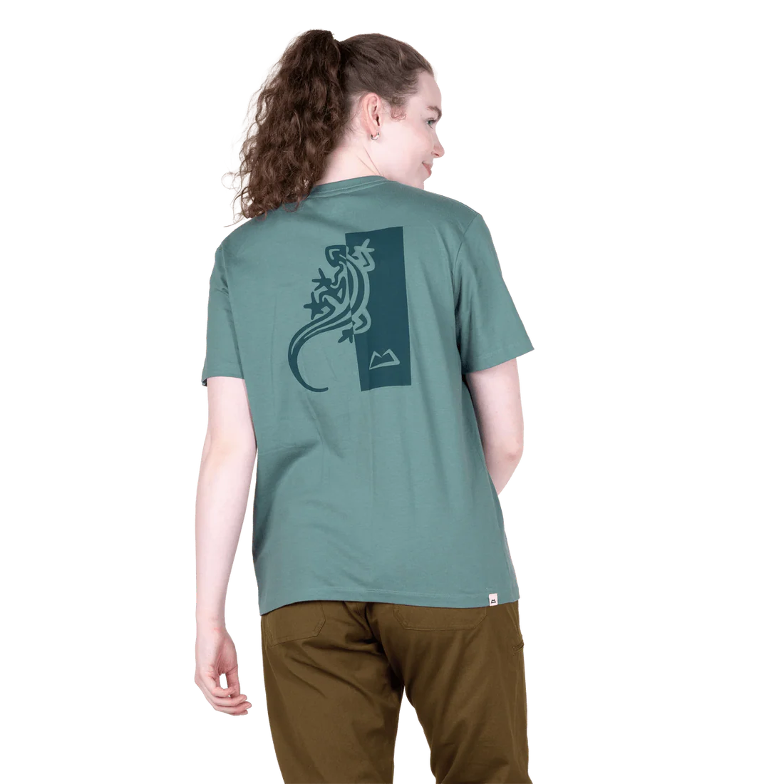 Mountain Equipment Podus Women's Tee in Goblin Blue - Front model view alternate