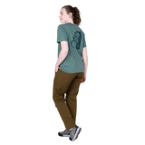 Mountain Equipment Podus Women's Tee in Goblin Blue - Front full length model view