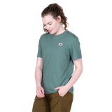 Mountain Equipment Podus Women's Tee in Goblin Blue - Front model view