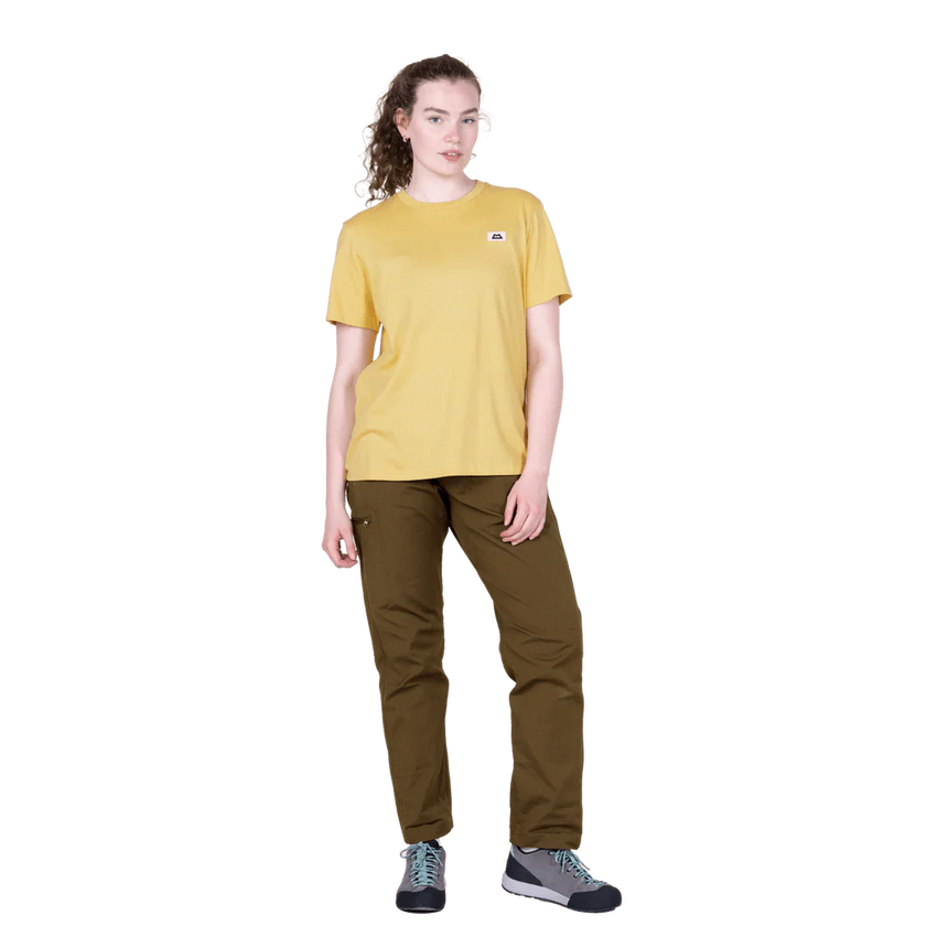 Mountain Equipment Podus Women's Tee in Rattan - Front model view alternate