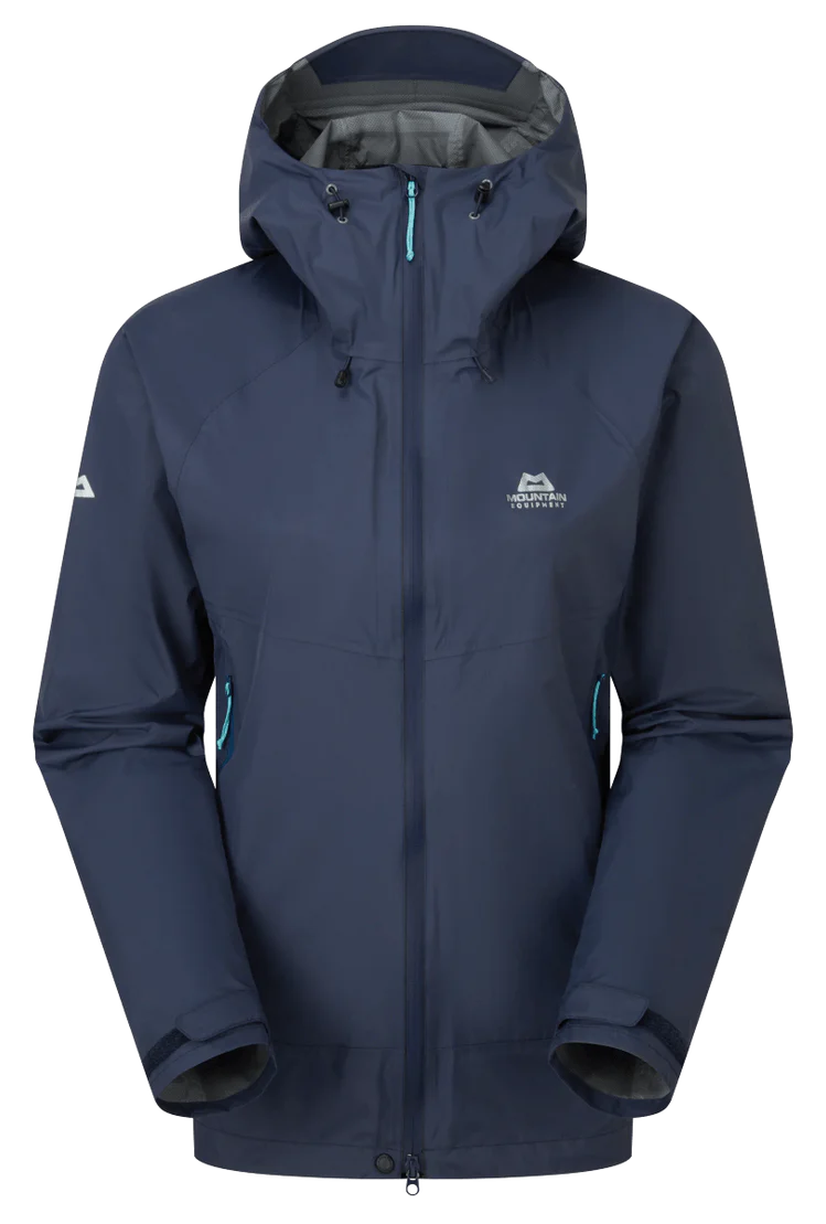 Mountain Equipment Raintower Women's Jacket in Cosmos - Front flat lay