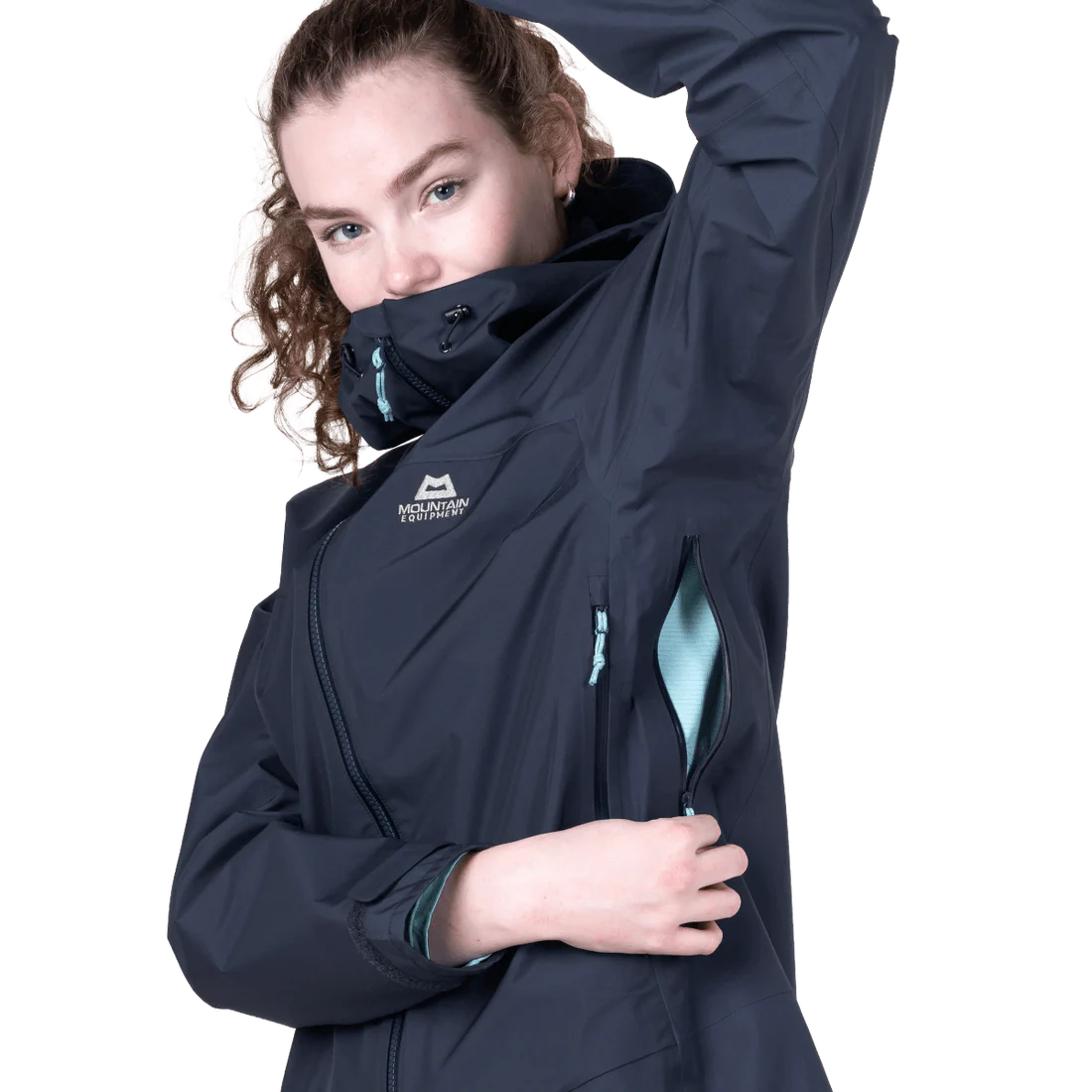 Mountain Equipment Raintower Women's Jacket in Cosmos - Front model view alternate
