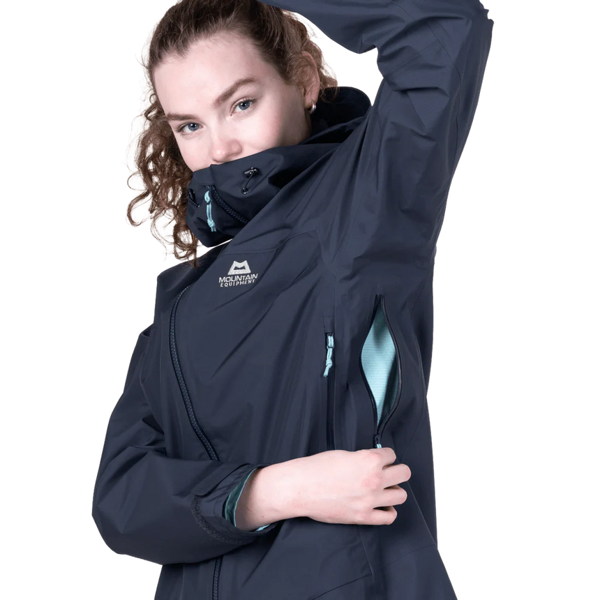 Mountain Equipment Raintower Women's Jacket in Cosmos - Front model view alternate