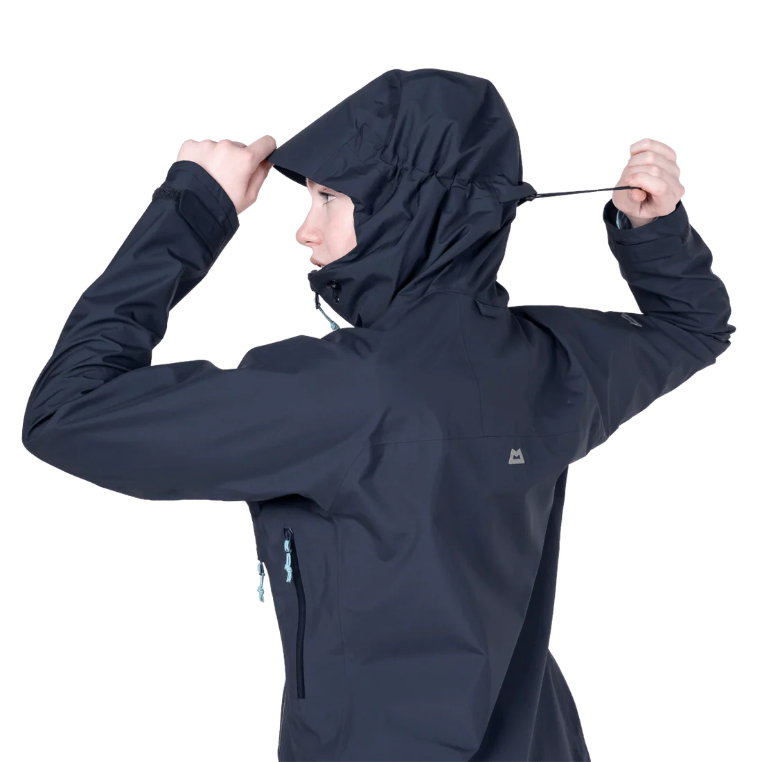 Mountain Equipment Raintower Women's Jacket in Cosmos - Hood adjustment model view alternate
