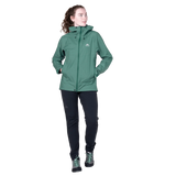 Mountain Equipment Raintower Women's Jacket in Sea Pine - Back model view