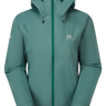 Mountain Equipment Raintower Women's Jacket in Sea Pine - Front flat lay
