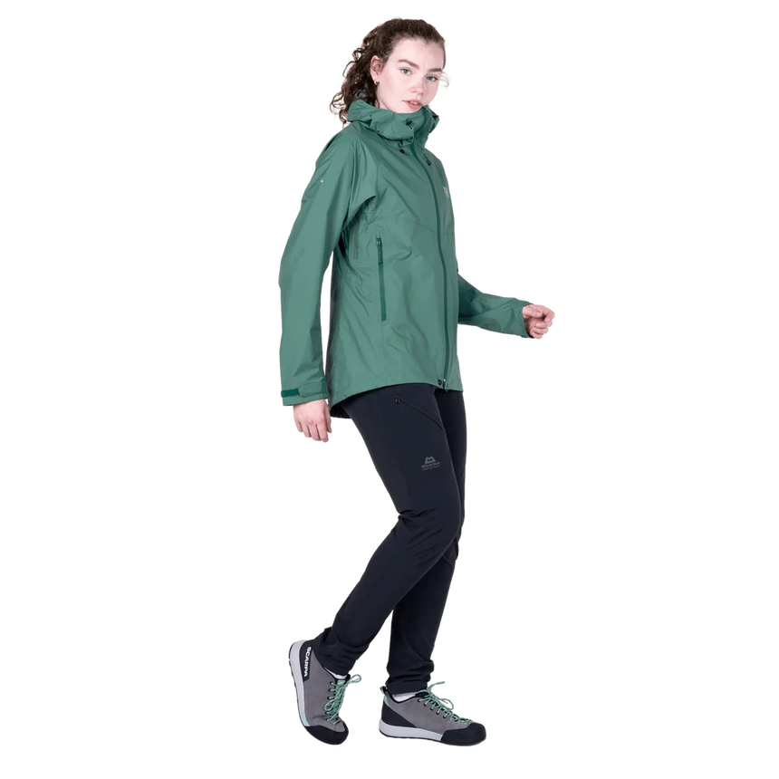 Mountain Equipment Raintower Women's Jacket in Sea Pine - Side model view alternate