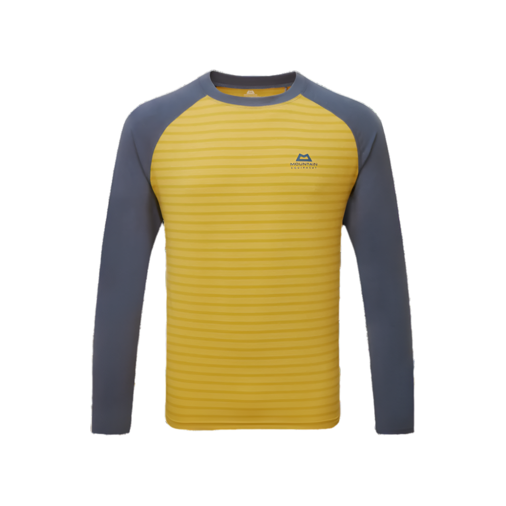 Mountain Equipment Redline LS Men's Tee in Acidstripe/Denim - Front
