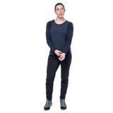 Mountain Equipment Redline LS Women's Tee in Cosmos Stripe/Cosmos - On Model Front