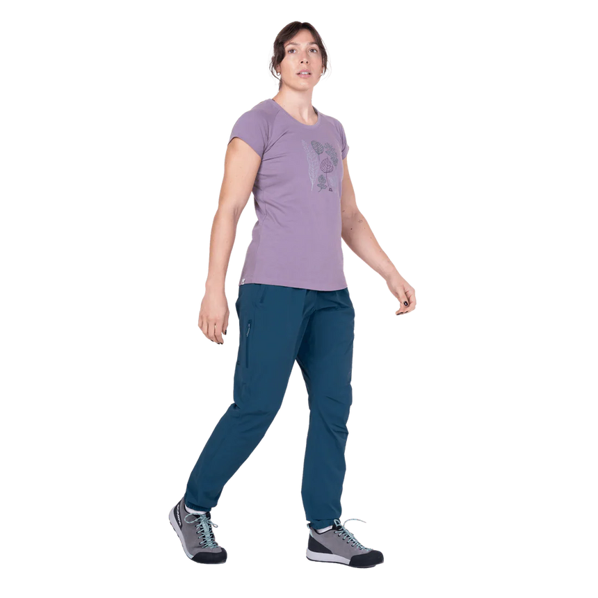 Mountain Equipment Sella Women's Pant in Majolica Blue - Front full length model view