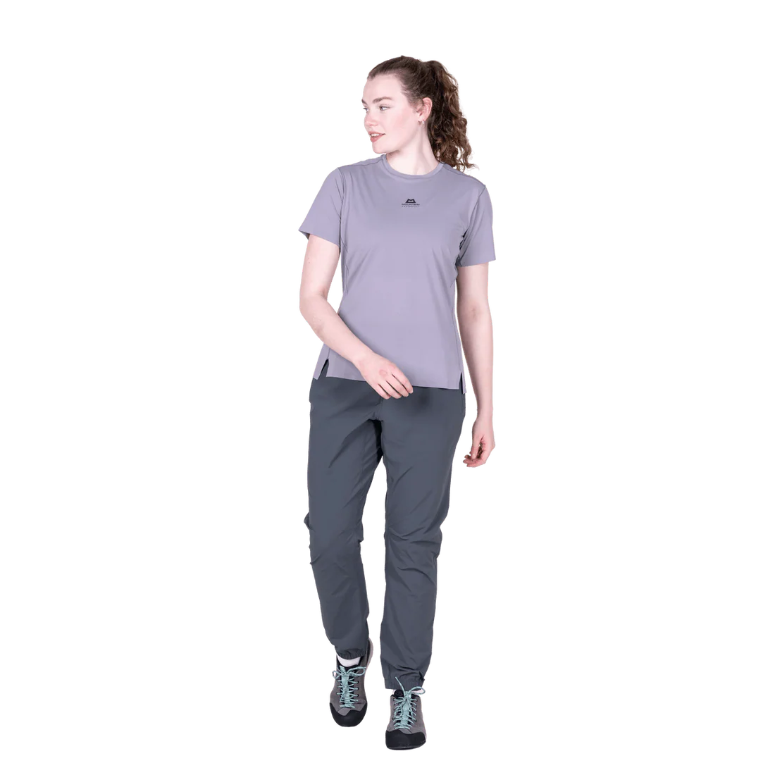 Mountain Equipment Sella Women's Pant in Ombre Blue - Front full length model view 3