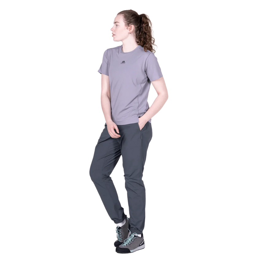 Mountain Equipment Sella Women's Pant in Ombre Blue - Side model view
