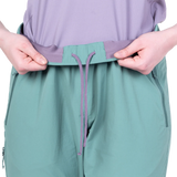 Mountain Equipment Sella Women's Pant in Sea Pine - Drawcord waistband detail