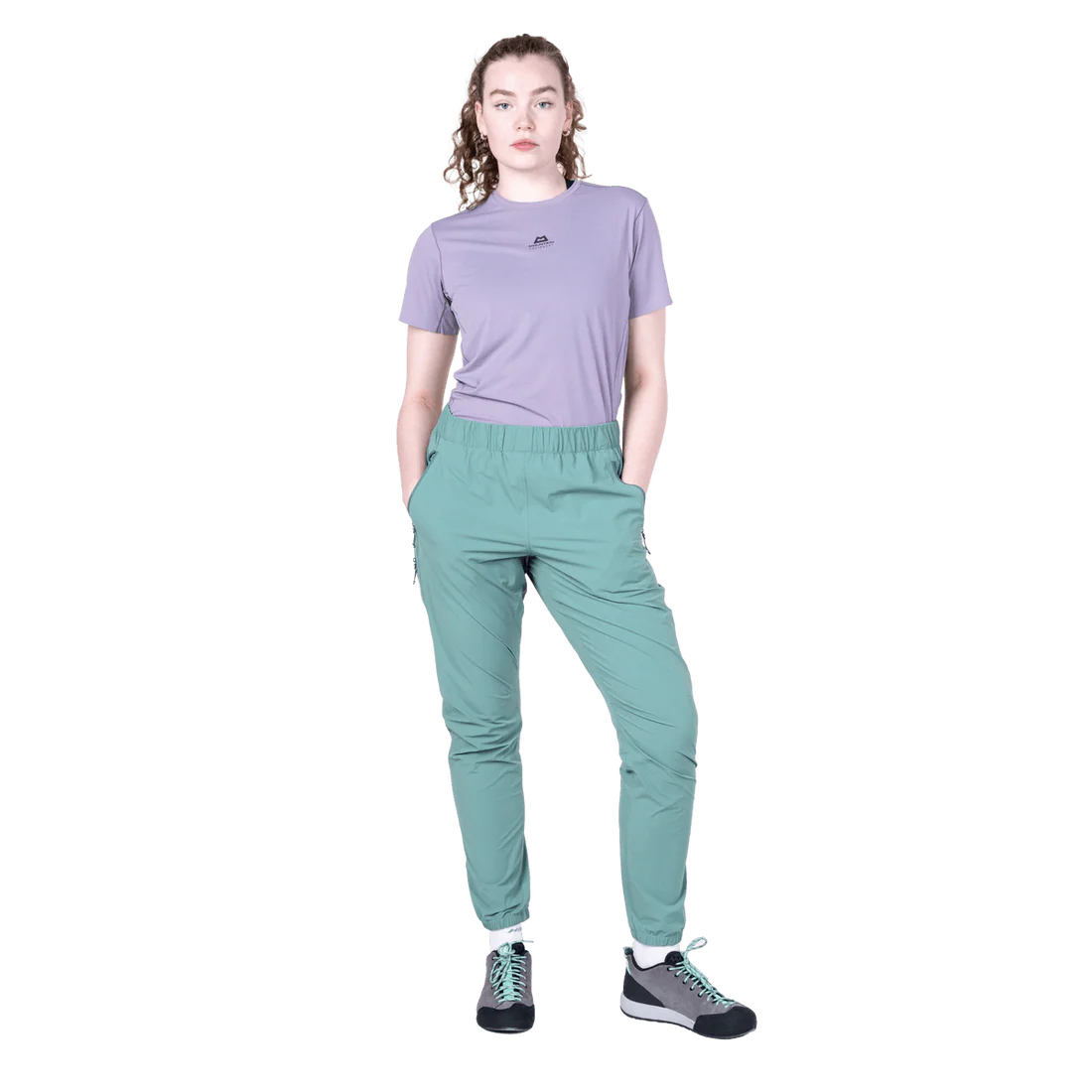 Mountain Equipment Sella Women's Pant in Sea Pine - Front model view