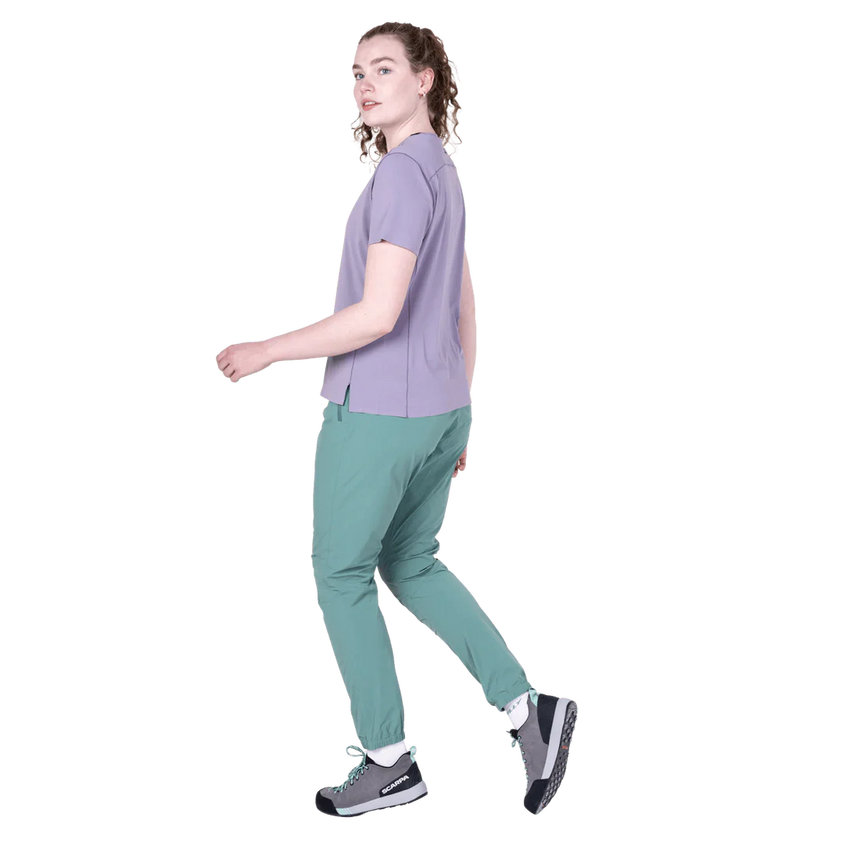 Mountain Equipment Sella Women's Pant in Sea Pine - Side model view alternate