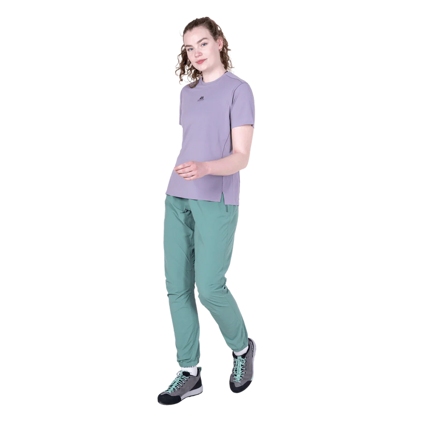 Mountain Equipment Sella Women's Pant in Sea Pine - Side model view