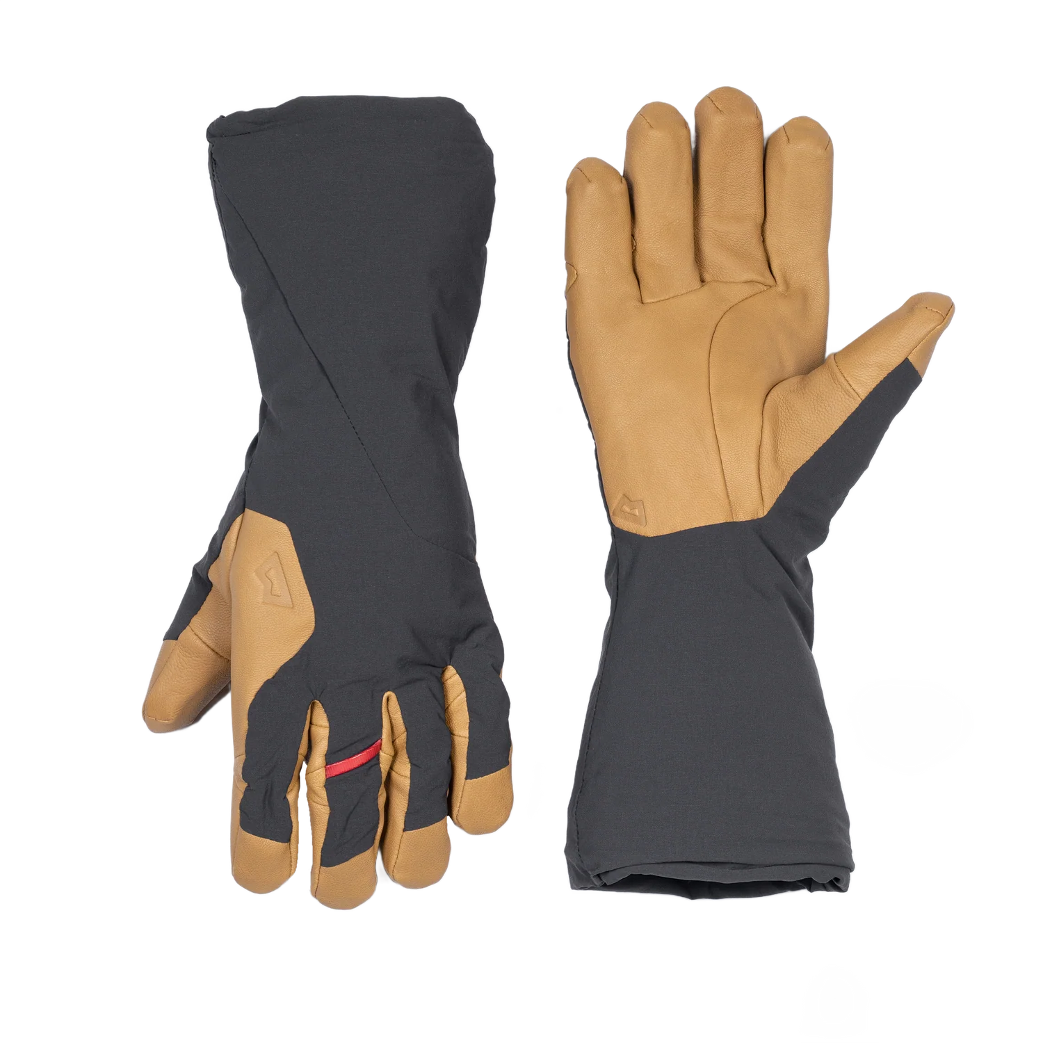 Mountain Equipment Serac Gauntlet in Black/Tan - Palm Pair
