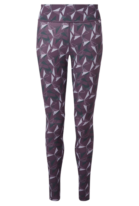 Mountain Equipment Sereno Women's Legging in Nightshade Print - Front flat lay