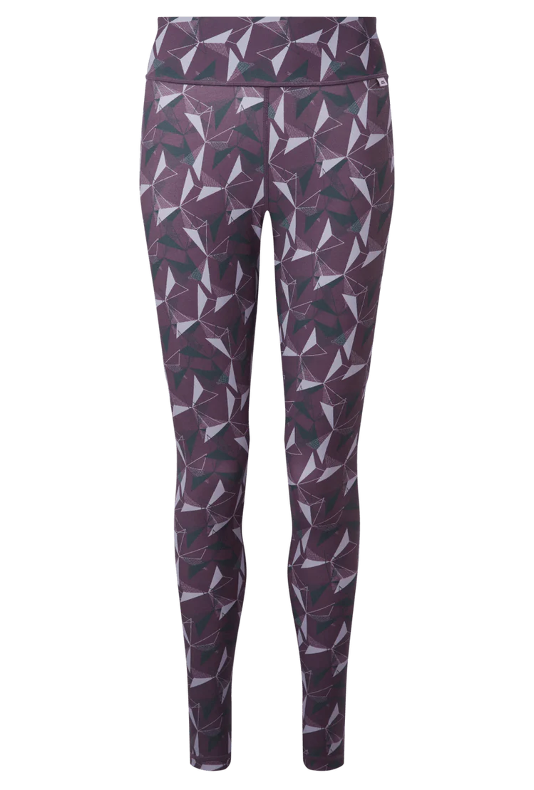 Mountain Equipment Sereno Women's Legging in Nightshade Print - Front flat lay