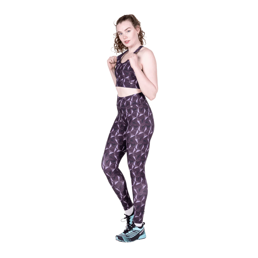 Mountain Equipment Sereno Women's Legging in Nightshade Print - Side model view 3