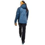 Mountain Equipment Shelterstone Women's Jacket in Stellar/Majolica - On Model Walking Front
