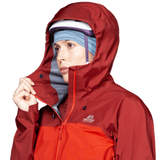 Mountain Equipment Shigri GORE-TEX Women's Jacket in Chili Red/Merlot - Hood Up Detail