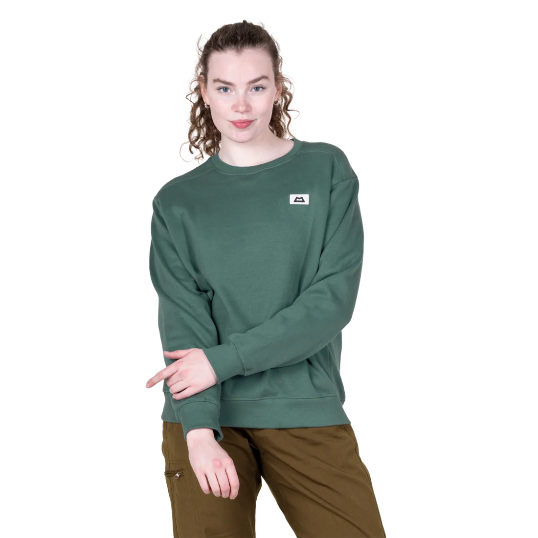 Mountain Equipment Stonescape Women's Sweat in Sea Pine - Front full length model view alternate