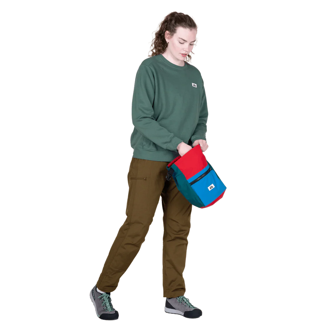Mountain Equipment Stonescape Women's Sweat in Sea Pine - Front full length model view 3