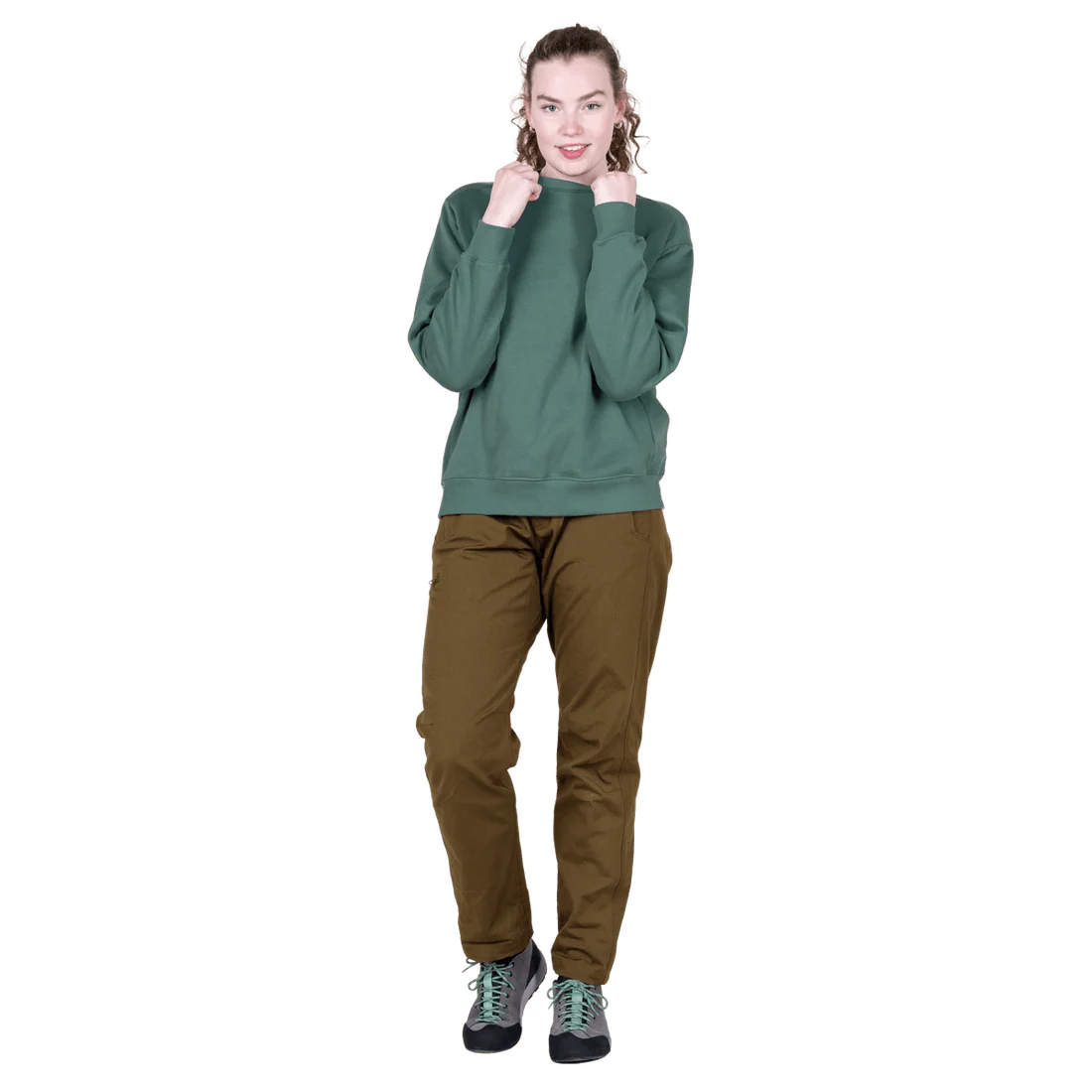 Mountain Equipment Stonescape Women's Sweat in Sea Pine - Side model view alternate