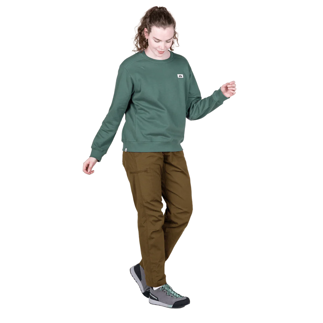 Mountain Equipment Stonescape Women's Sweat in Sea Pine - Side model view