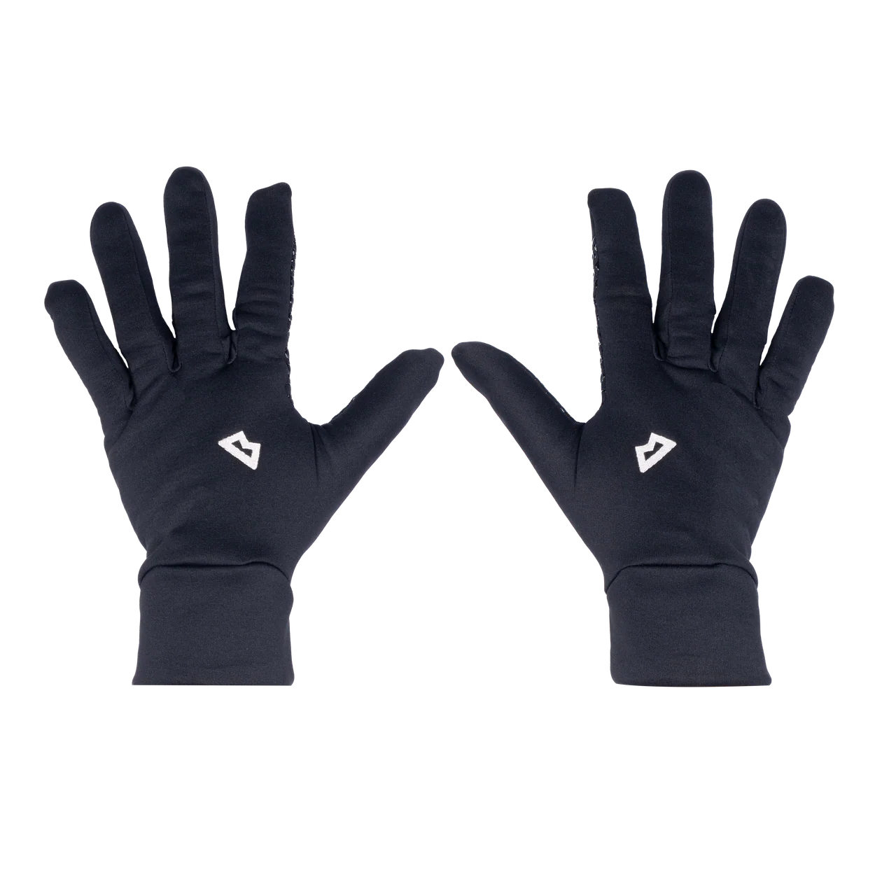 Mountain Equipment Stretch Fleece Grip Glove in Black - Palm and Back of Hand